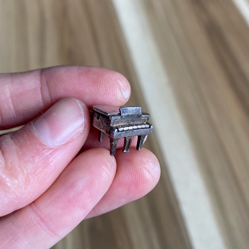 Rare Vintage Mexico Sterling Grand Piano Charm Jewelry